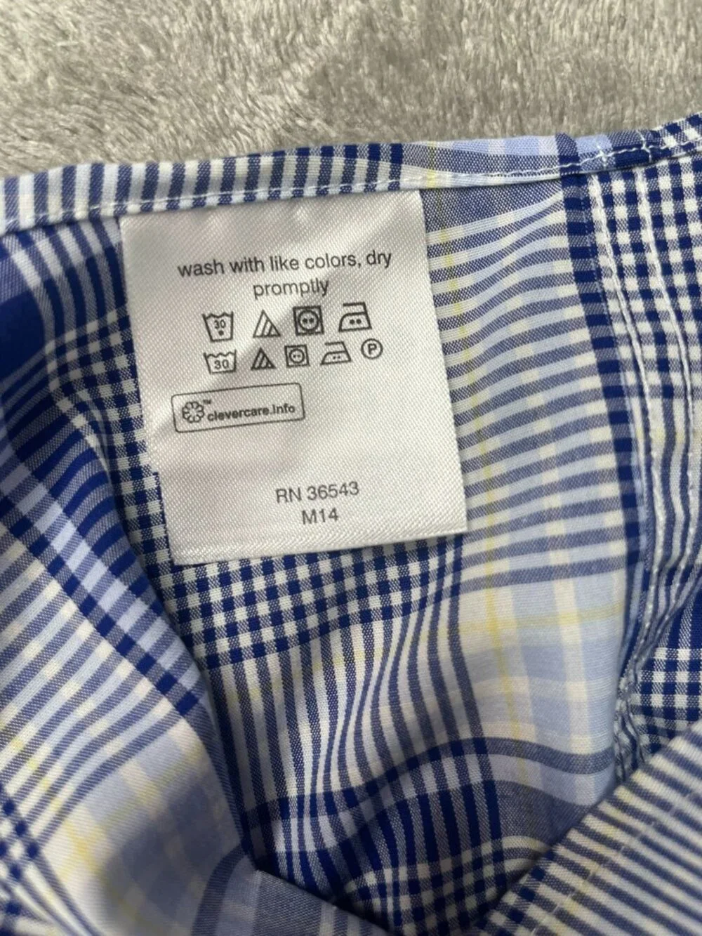 Michael Kors Men's XL Blue Plaid Airsoft Stretch Button Down Shirt Regular Fit